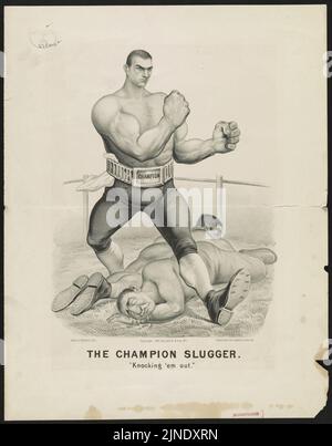 Le champion slugger-''Knocking 'em out'' - EDW. W. Kemble, DEL. Banque D'Images