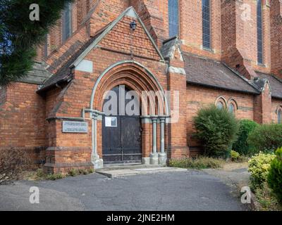 Église catholique romaine polonaise de Saint Stanislaus et Saint-Laurent, Northampton, Royaume-Uni; construite en brique rouge et date de 1877 Banque D'Images