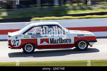 1976 Ford Escort Mk2 RS2000 avec le pilote Pantelis Christopharou lors de la course Gerry Marshall Trophée à la réunion des membres Goodwood 79th, Sussex, Royaume-Uni. Banque D'Images