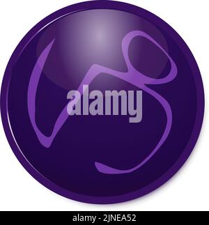 Icône de la constellation du violet 12 : Capricorne Illustration de Vecteur