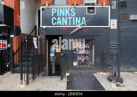 Pinks Cantina, 203 Chrystie St, New York, New York, New York photo d'un restaurant mexicain fusion dans le Lower East Side de Manhattan. Banque D'Images