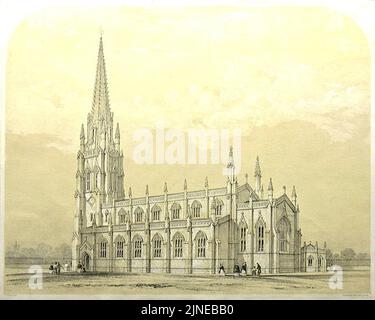 L'église de la Sainte Trinité, Bishop's Road, Paddington par T. Bury Banque D'Images