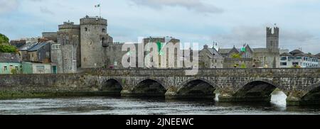 Château du Roi John's, Limerick, Co. Limerick, Irlande Banque D'Images