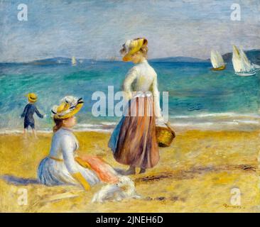 Pierre Auguste Renoir, Figures on the Beach, peinture à l'huile sur toile, 1890 Banque D'Images