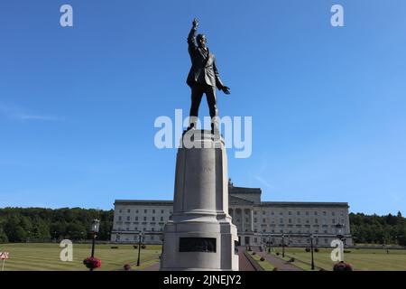 Statue de Lord Carson à Stormont, Belfast, Irlande du Nord Banque D'Images