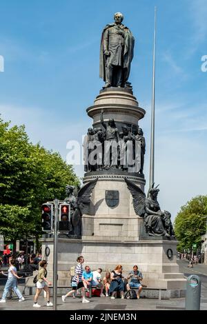Le O'Connell Monument, Dublin, Irlande Banque D'Images