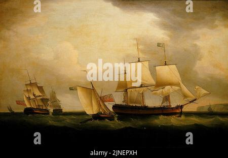 La Cutter Mary Ann et HMS Sylph Banque D'Images