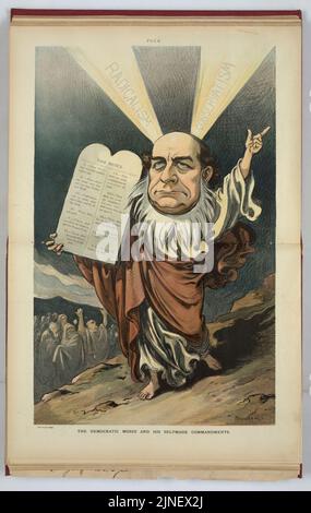 Le Moïse démocratique et ses commandements autofaits - Keppler. Banque D'Images