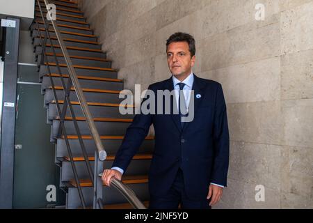 Buenos Aires, Argentine. 22nd mai 2019. Nommé ministre de l'économie, Sergio Massa, membre de la Chambre des députés, prend la relève au milieu d'une énorme crise économique et fait face à la difficile tâche de contrôler une inflation qui a atteint 60% par an, avec environ 50% de la population sous le seuil de pauvreté. (Photo par Patricio Murphy/SOPA Images/Sipa USA) crédit: SIPA USA/Alay Live News Banque D'Images