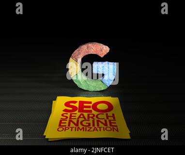 Google, 3D papier peint Google Banque D'Images