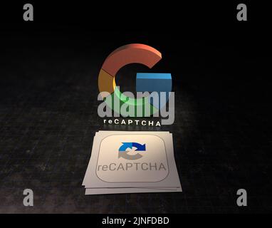 Google, 3D papier peint Google Banque D'Images