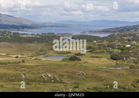 Une vue aérienne de l'île Dursey Banque D'Images