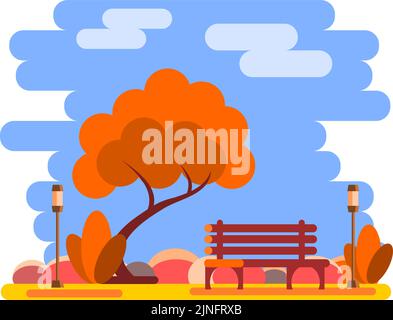 Automne Park Illustration de Vecteur