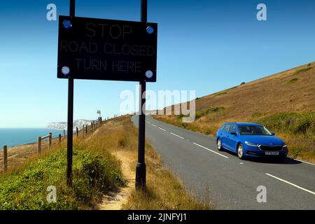 Drives,Military Road,Compton Bay,Southern Vectis Breezer,pittoresque,route,falaise,,Île de Wight, Banque D'Images