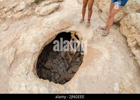 Grotte mystique à Formentera, Espagne Banque D'Images