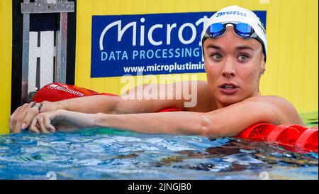 Roma, Italie. 11th août 2022. PANZIERA Margherita ITA ITALY200m BackStroke Women semi final natation Roma, 11/8/2022 Stadio del Nuoto XXVI LEN European Championships Roma 2022 photo Andrea Staccioli/Deepbluemedia/Insidefoto crédit: Insidefoto di andrea staccioli/Alay Live News Banque D'Images