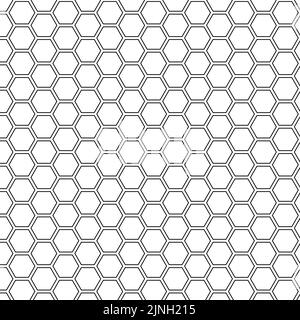 Illustration vectorielle d'un maillage à motif hexagonal avec perforation circulaire au milieu de chaque hexagone Illustration de Vecteur