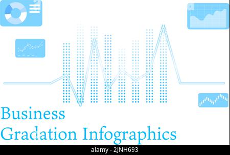 Infographies, graphiques, graphiques et tableaux bleus Illustration de Vecteur