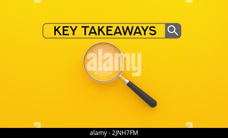 principaux points à retenir Banque D'Images