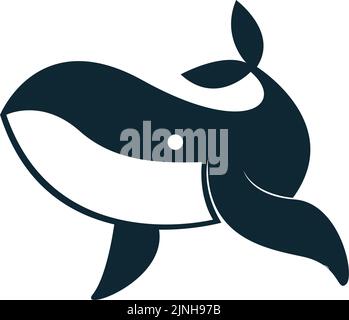 Modèle d'illustration du logo Whale Icon Illustration de Vecteur