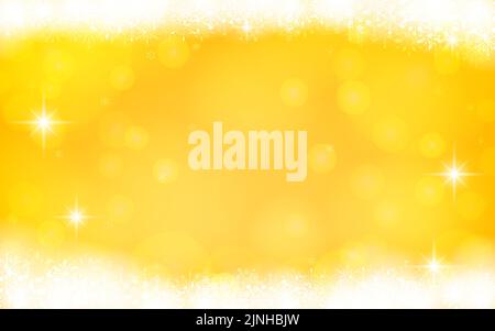 Carte de Noël bordée de flocons de neige Illustration de Vecteur