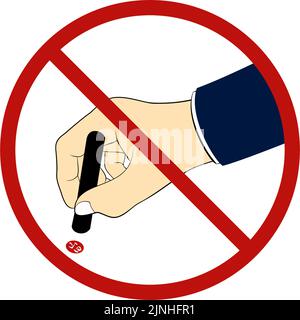 Abolition de l'estampage illustration de de-hanko - Traduction: YAMADA Illustration de Vecteur