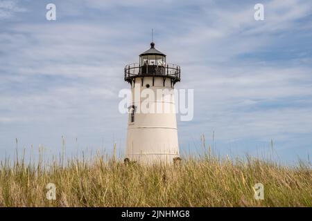 Edgartown Harbour Light, Edgartown Lighthouse avec fond bleu ciel, Martha’s Vineyard, Massachusetts Banque D'Images