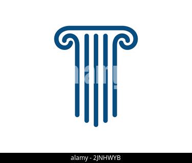 Pilier simple avec illustration de couleur bleue Illustration de Vecteur