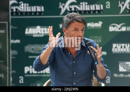 Marina di Pietrasanta, ITALIE. 11 août 2022. Réunion à Caffè della Versiliana, sur la photo Matteo Renzi. Stefano Dalle Luche / Alamy Live News Banque D'Images