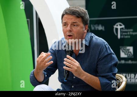 Marina di Pietrasanta, ITALIE. 11 août 2022. Réunion à Caffè della Versiliana, sur la photo Matteo Renzi. Stefano Dalle Luche / Alamy Live News Banque D'Images