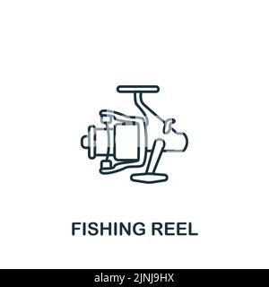 Icône de rabatteur de pêche. Icône pêche simple monochrome pour modèles, conception Web et infographies Illustration de Vecteur