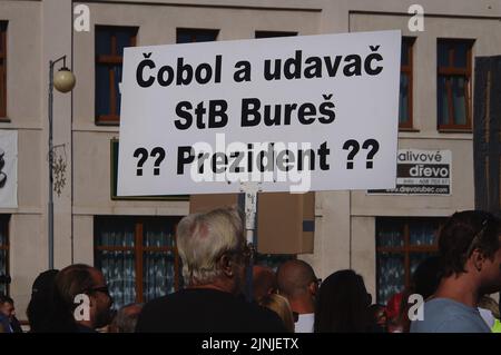 Réunion pré-électorale d'Andrej Babis sur 11 août 2022. (CTK photo/Petr Malina) Banque D'Images
