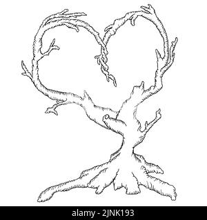 amour, arbre, coeur, amour, arbres, cœurs Banque D'Images