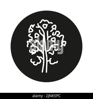 Icône de la ligne de couleur de l'arbre Aspen. Pictogramme pour page Web, application mobile, Promo. Illustration de Vecteur