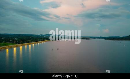 29 juillet 2022: Paysage autour du lac de Lak, ville de Buon Ma Thuot, province de Dak Lak, Vietnam Banque D'Images