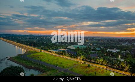 29 juillet 2022: Paysage autour du lac de Lak, ville de Buon Ma Thuot, province de Dak Lak, Vietnam Banque D'Images