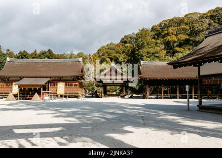 Le sanctuaire Kamigamo Jinja à Kyoto, Japon Banque D'Images