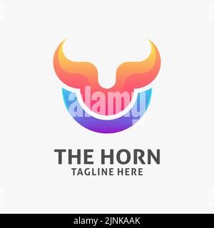 Logo représentant une corne de tête Illustration de Vecteur