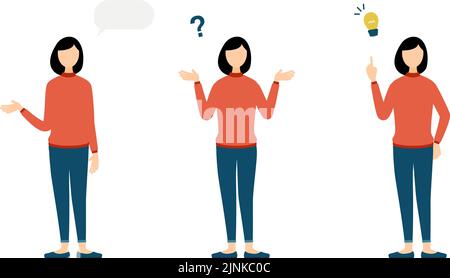 La personne pose un jeu de parole / de questionnement / de résolution Illustration de Vecteur