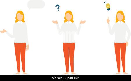 La personne pose un jeu de parole / de questionnement / de résolution Illustration de Vecteur