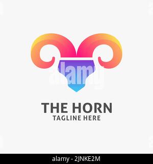 Logo représentant une corne de tête Illustration de Vecteur