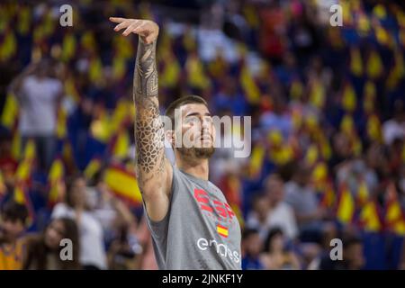 Madrid, Espagne. 11th août 2022. Juancho Hernangómezduring Espagne contre Grèce match amical pour préparer le Championnat d'Europe de basket-ball 2023 célébré au Centre Wizink de Madrid (Espagne), 11 août 2022. L'Espagne a gagné 87 - 80 (photo de Juan Carlos García Mate/Pacific Press/Sipa USA) crédit: SIPA USA/Alay Live News Banque D'Images