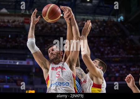 Madrid, Espagne. 11th août 2022. Rudy Fernándezduring Espagne contre Grèce match amical pour préparer le Championnat d'Europe Homme de basket-ball 2023 célébré au Centre Wizink de Madrid (Espagne), 11 août 2022. L'Espagne a gagné 87 - 80 (photo de Juan Carlos García Mate/Pacific Press/Sipa USA) crédit: SIPA USA/Alay Live News Banque D'Images