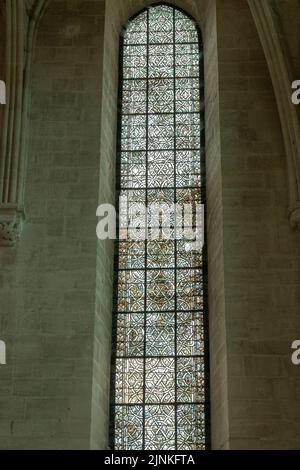 France, Oise, Picardie, Saint Jean aux Bois, abbaye notre Dame et Saint Jean Baptiste du 12th siècle, vitraux du 13th siècle dit Banque D'Images