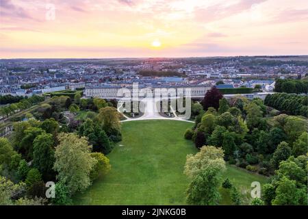 France, Oise, Picardie, Compiègne, Château de Compiègne et le parc, Château de Compiègne (vue aérienne) // France, Oise (60), Picardie, Compiègne, châtea Banque D'Images