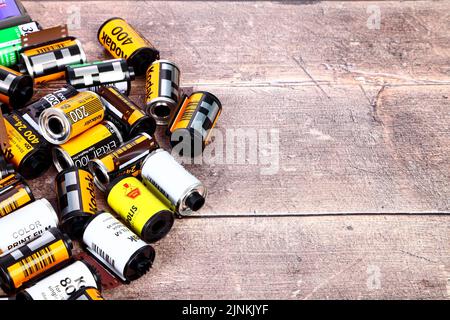 Rouleaux de film format 35mm pour appareils photo reflex Banque D'Images