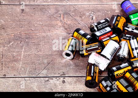 Rouleaux de film format 35mm pour appareils photo reflex Banque D'Images