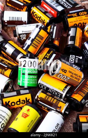 Rouleaux de film format 35mm pour appareils photo reflex Banque D'Images