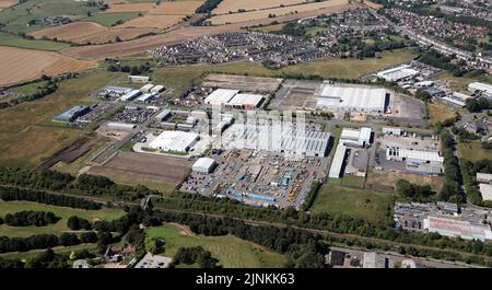 Vue aérienne du domaine industriel de Meadowfield dans le comté de Durham Banque D'Images