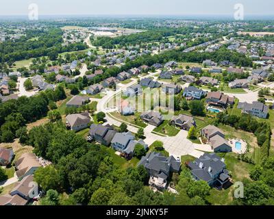 Subdivision de banlieue à O'Fallon Banque D'Images